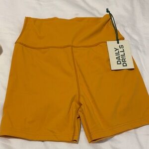 Daily Drills Women's Mustard Yellow Bike Shorts